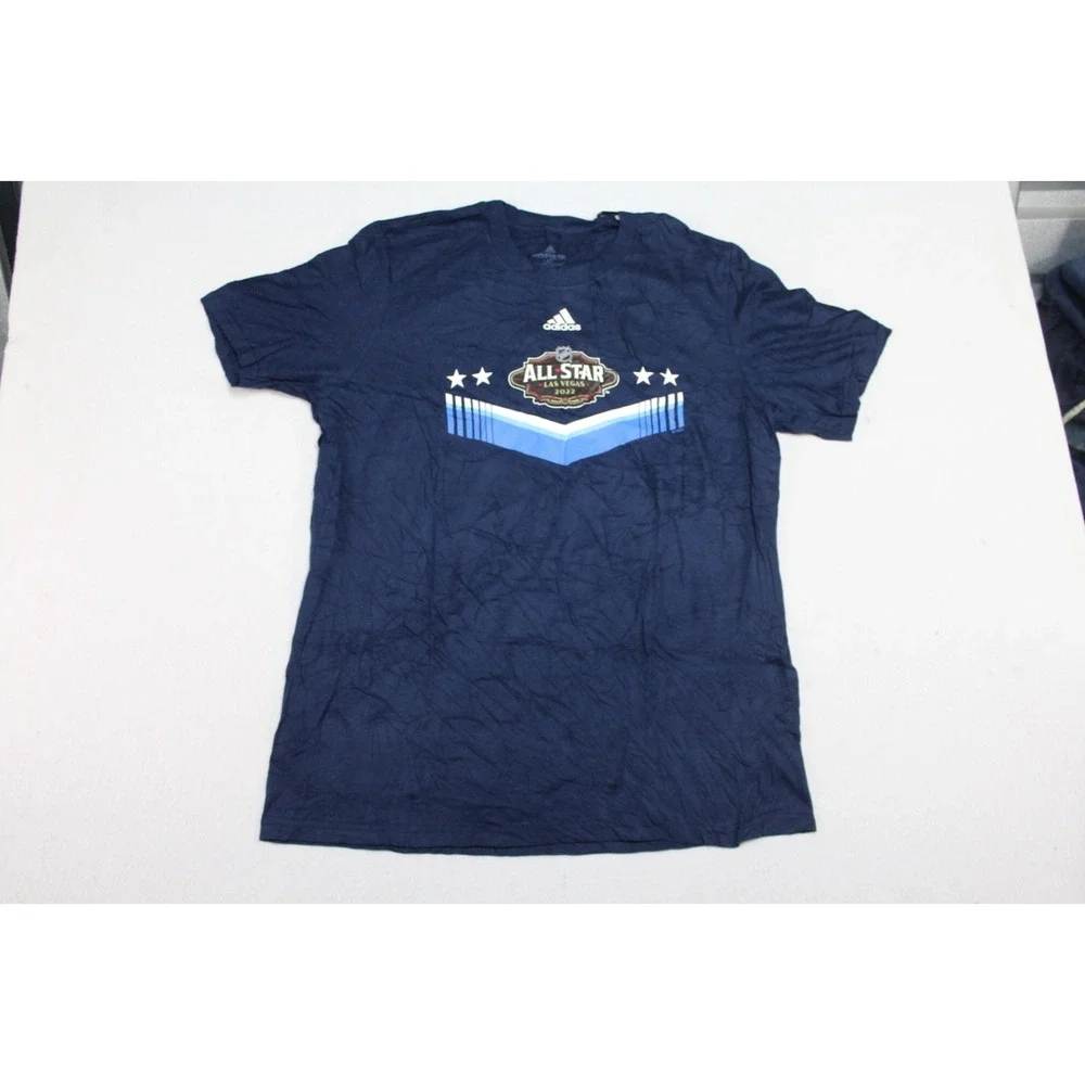 Adidas Men Blue Shirt NHL All Star 2022 Las Vegas Casual Size Large